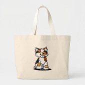 Grand Tote Bag KiniArt Patchwork Chaton Calico (Devant)