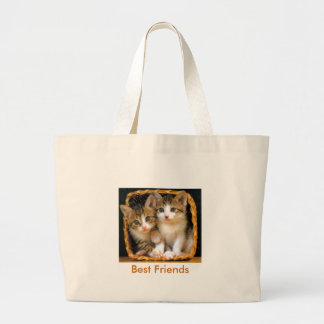 Grand Tote Bag kittens2, meilleurs amis