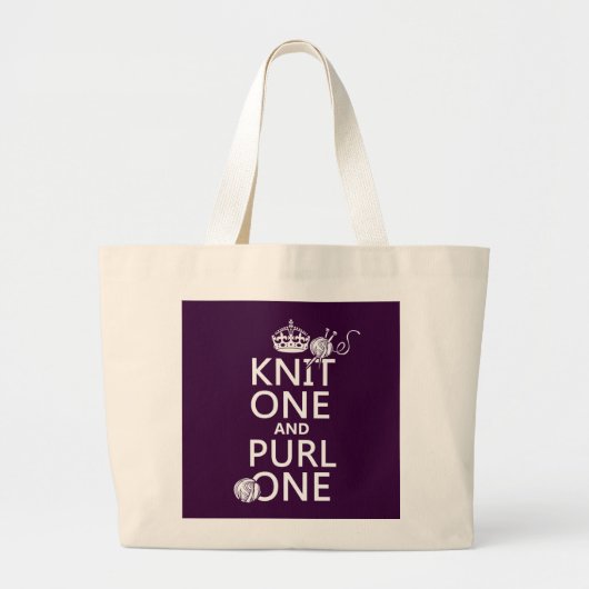 Grand Tote Bag Knit un et maille une (Devant)