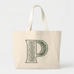 Grand Tote Bag KRW - P - Monogramme celtique Fourre-tout