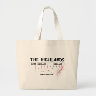 Grand Tote Bag La carte de voisinage de montagnes