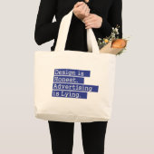 Grand Tote Bag La conception est honnête - bleu (Devant (produit))