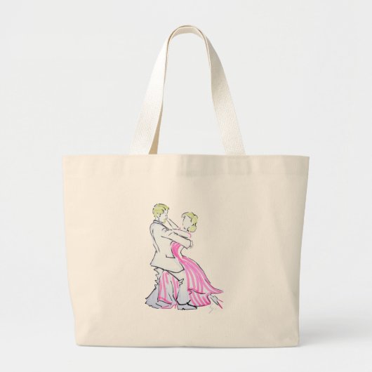 Grand Tote Bag La conception graphique de danseurs de valse (Devant)