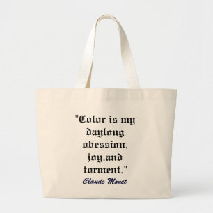 Grand Tote Bag La couleur est mon obsession artbag