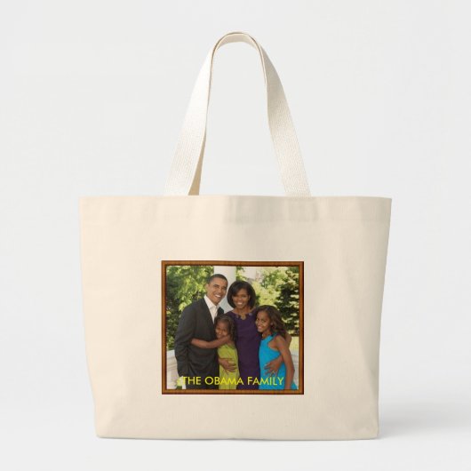 Grand Tote Bag La FAMILLE d'OBAMA - customisée (Devant)