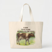 Grand Tote Bag La ferme à la vache (Devant)
