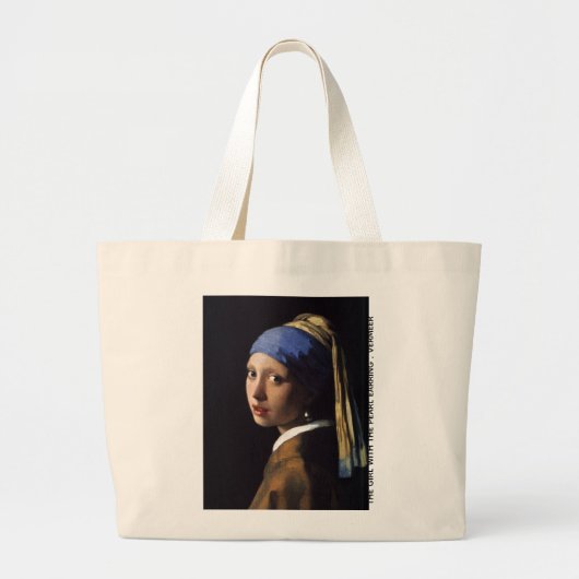 Grand Tote Bag La Fille Avec Le Vermeer De La Perle (Devant)