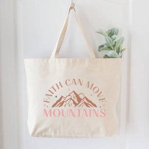Grand Tote Bag La foi peut déplacer les montagnes La foi chrétien