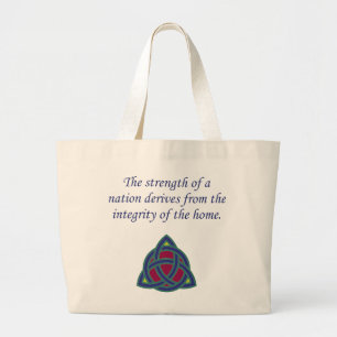 Grand Tote Bag La Force D'Une Nation - Citation Familiale