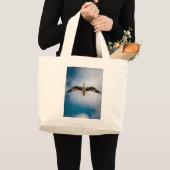 Grand Tote Bag La grâce d'un oiseau en vol (Devant (produit))