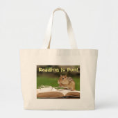 Grand Tote Bag La lecture est tamia Bookbag d'amusement (Devant)