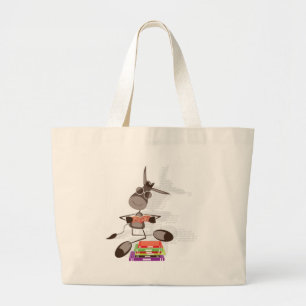 Grand Tote Bag La lecture intellectuelle d'âne