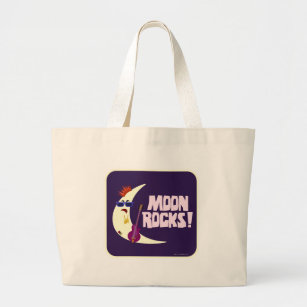Grand Tote Bag La Lune Rocks Cartoon Fun Design Time