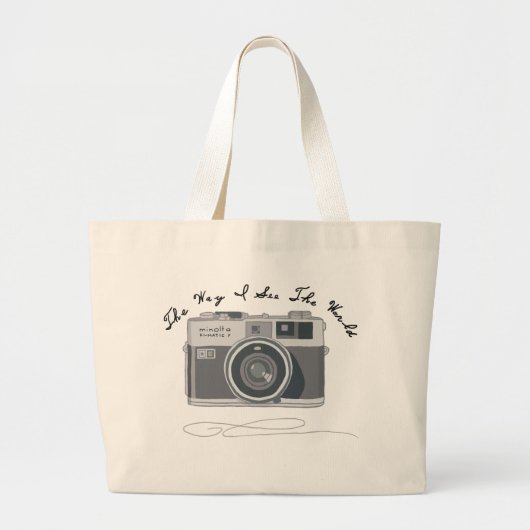 Grand Tote Bag La manière je vois le monde (Devant)