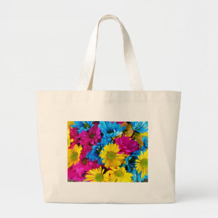Grand Tote Bag La marguerite fleurit la partie de douche de desti