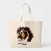 Grand Tote Bag La mauvaise journée des cheveux de Mona Lisa (Devant)