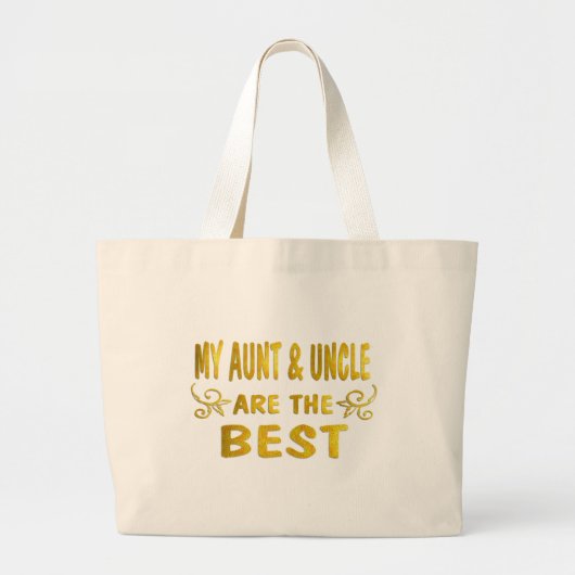 Grand Tote Bag La meilleurs tante et oncle (Devant)