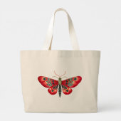 Grand Tote Bag La Mousse Rouge Dans Le Jardin De Nuit (Dos)