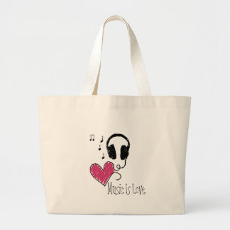 Grand Tote Bag La musique est amour