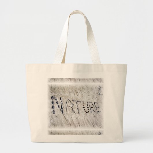 Grand Tote Bag La nature dans le sable (Devant)