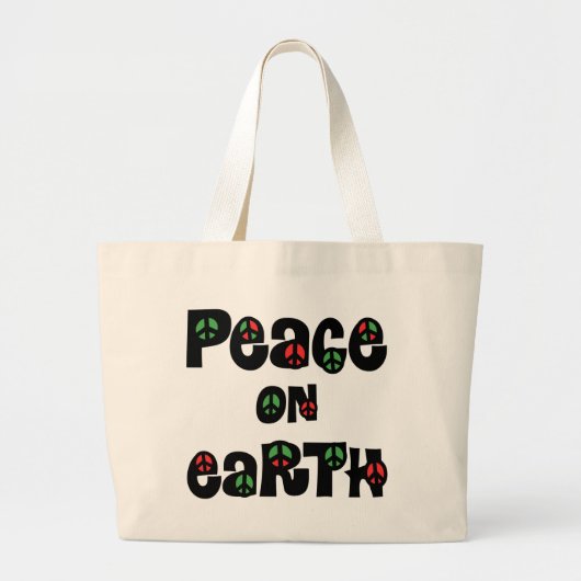 Grand Tote Bag La Paix sur Terre Noël (Devant)