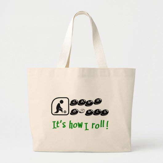 Grand Tote Bag La pelouse roule - il est comment je roule (Devant)