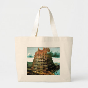 Grand Tote Bag La "petite" tour de Babel de Pieter Bruegel