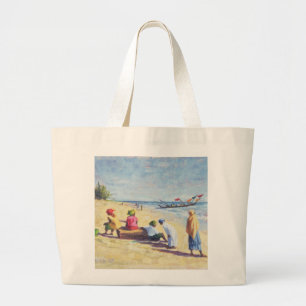 Grand Tote Bag La plage chez Abene Sénégal 1997