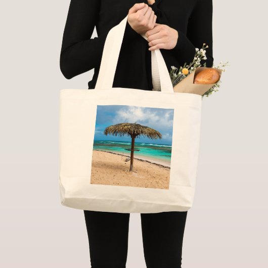 Grand Tote Bag La plage de l'Anse des Rochers (Devant (produit))