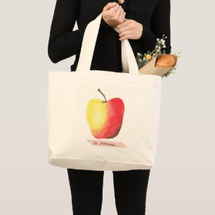 Grand Tote Bag La pomme / La pomme Apprentissage du français