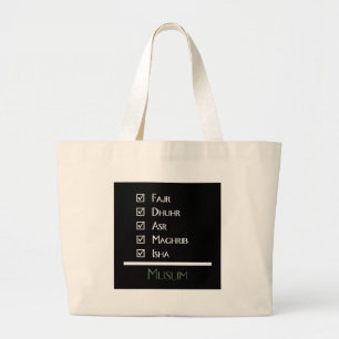 Grand Tote Bag La prière islamique - 5 fois par jour - des