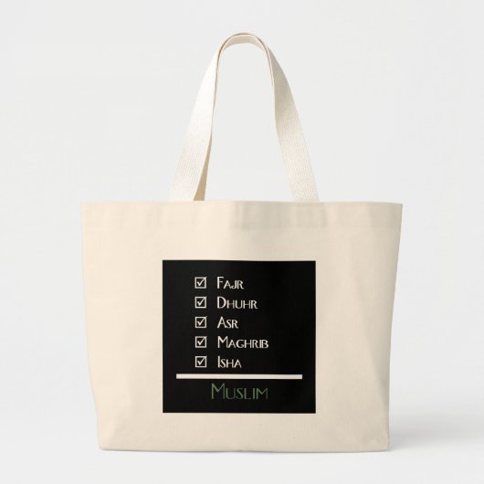 Grand Tote Bag La prière islamique - 5 fois par jour - des (Devant)