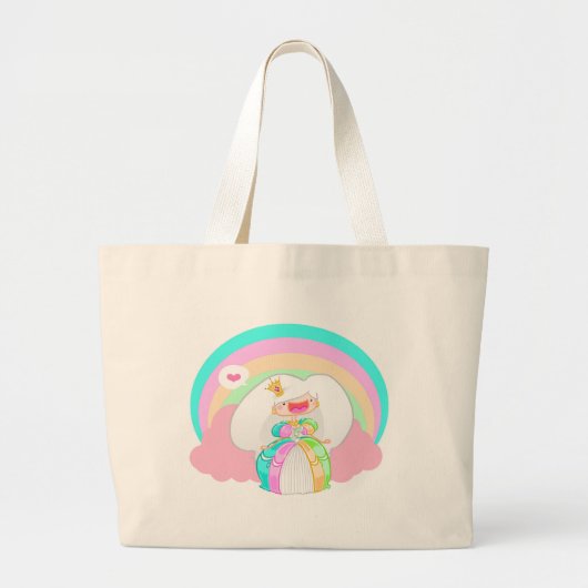 Grand Tote Bag La princesse d'arc-en-ciel (Devant)