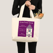 Grand Tote Bag La publicité à la maison douce de vraie maison (Devant (produit))