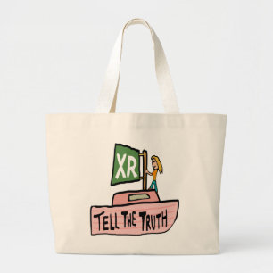 Grand Tote Bag La Rébellion D'Extinction Dit La Vérité Bateau