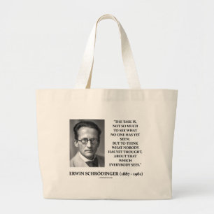 Grand Tote Bag La tâche d'Erwin Schrödinger ne pensent personne