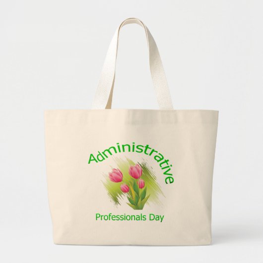 Grand Tote Bag La tulipe fleurit le jour administratif de (Devant)