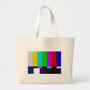 Grand Tote Bag La TV barre l'essai de couleur