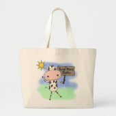 Grand Tote Bag La vache Lire Plus De Livres (Devant)
