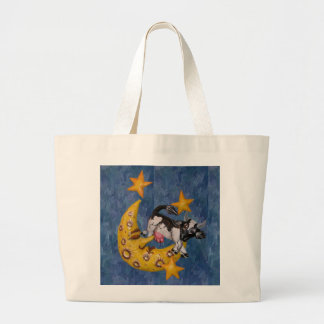 Grand Tote Bag La vache sautée au-dessus de la lune