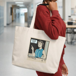 Grand Tote Bag La vie en classe pour les enseignants