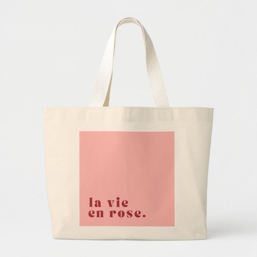 Grand Tote Bag La vie en rose (Devant)