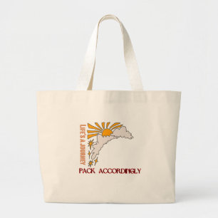 Grand Tote Bag La vie est un voyage, Pack En conséquence - Voyage