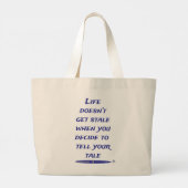 Grand Tote Bag La Vie N'Est Pas Un Conte De Vie Cool Motto (Dos)