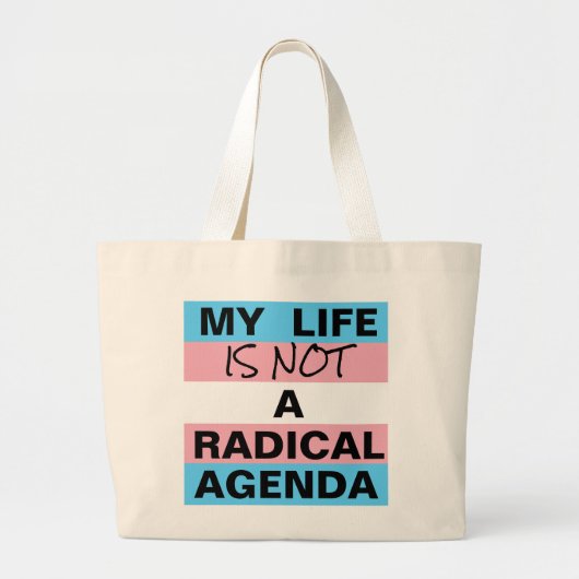 Grand Tote Bag La vie n'est pas un programme radical / Fierté du  (Devant)