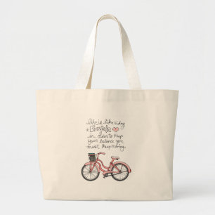 Grand Tote Bag la vie vol25 est comme monter une bicyclette