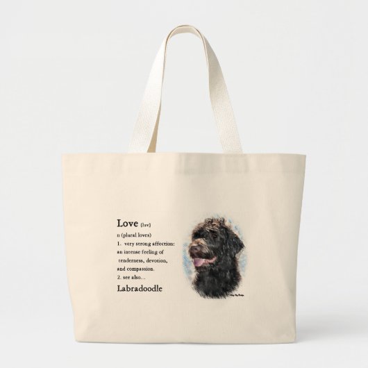 Grand Tote Bag Labradoodle Cadfts (Devant)