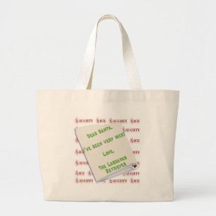 Grand Tote Bag Labrador Retriever Naughty ou Nice