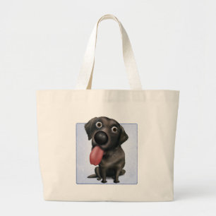 Grand Tote Bag Labrador retriever (noir)