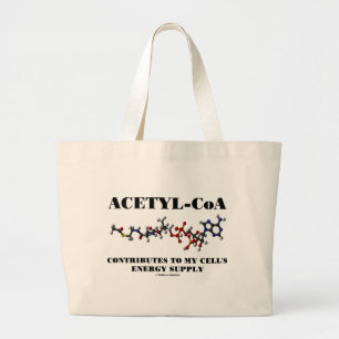 Grand Tote Bag L'Acétyle-CoA contribue à l'approvisionnement